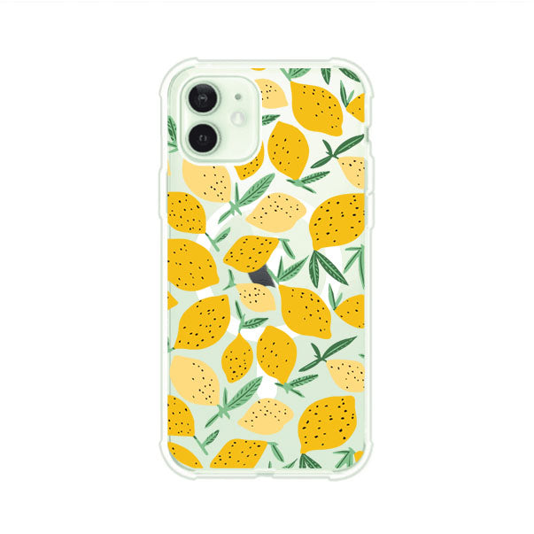 Funda personalizada para iPhone con diseño de limones amarillos estilo limoncello, inspirada en el verano mediterráneo. Producto de Remark MX