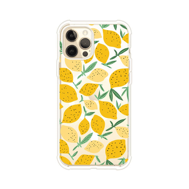 Funda personalizada para iPhone con diseño de limones amarillos estilo limoncello, inspirada en el verano mediterráneo. Producto de Remark MX