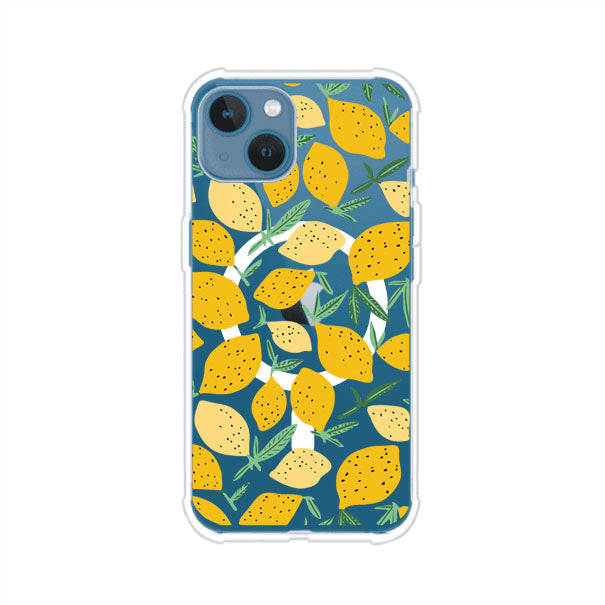 Funda personalizada para iPhone con diseño de limones amarillos estilo limoncello, inspirada en el verano mediterráneo. Producto de Remark MX
