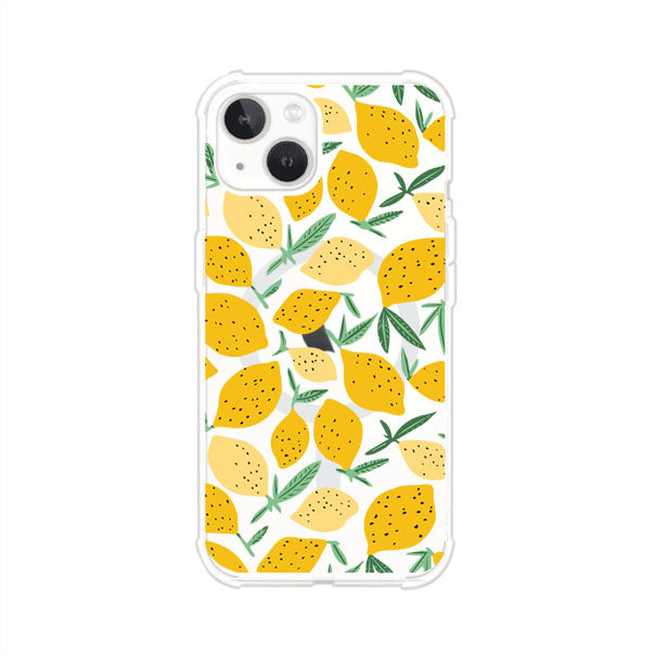 Funda personalizada para iPhone con diseño de limones amarillos estilo limoncello, inspirada en el verano mediterráneo. Producto de Remark MX