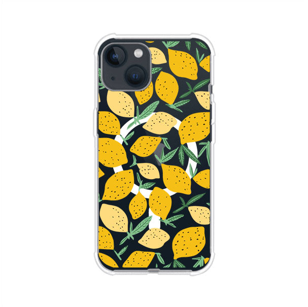 Funda personalizada para iPhone con diseño de limones amarillos estilo limoncello, inspirada en el verano mediterráneo. Producto de Remark MX