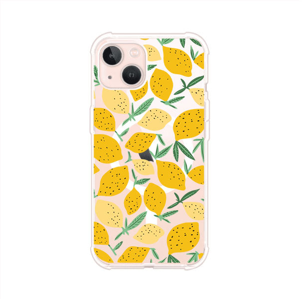 Funda personalizada para iPhone con diseño de limones amarillos estilo limoncello, inspirada en el verano mediterráneo. Producto de Remark MX