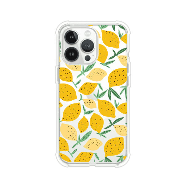 Funda personalizada para iPhone con diseño de limones amarillos estilo limoncello, inspirada en el verano mediterráneo. Producto de Remark MX