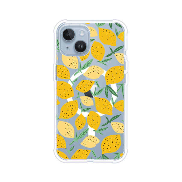 Funda personalizada para iPhone con diseño de limones amarillos estilo limoncello, inspirada en el verano mediterráneo. Producto de Remark MX