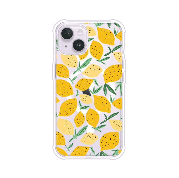 Funda personalizada para iPhone con diseño de limones amarillos estilo limoncello, inspirada en el verano mediterráneo. Producto de Remark MX