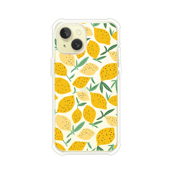 Funda personalizada para iPhone con diseño de limones amarillos estilo limoncello, inspirada en el verano mediterráneo. Producto de Remark MX