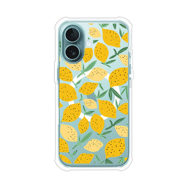Funda personalizada para iPhone con diseño de limones amarillos estilo limoncello, inspirada en el verano mediterráneo. Producto de Remark MX
