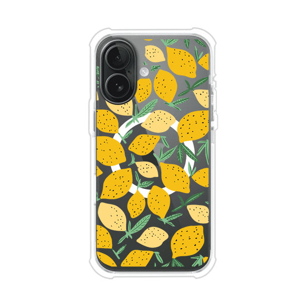 Funda personalizada para iPhone con diseño de limones amarillos estilo limoncello, inspirada en el verano mediterráneo. Producto de Remark MX