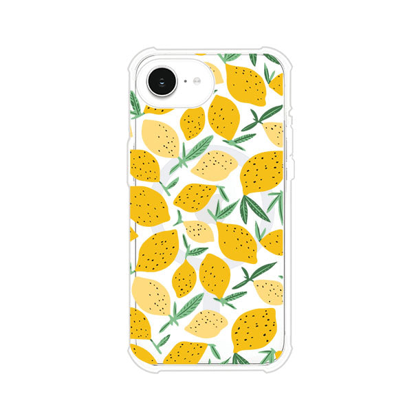 Funda personalizada para iPhone con diseño de limones amarillos estilo limoncello, inspirada en el verano mediterráneo. Producto de Remark MX