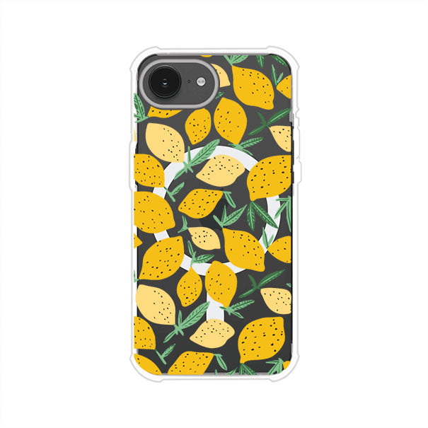 Funda personalizada para iPhone con diseño de limones amarillos estilo limoncello, inspirada en el verano mediterráneo. Producto de Remark MX