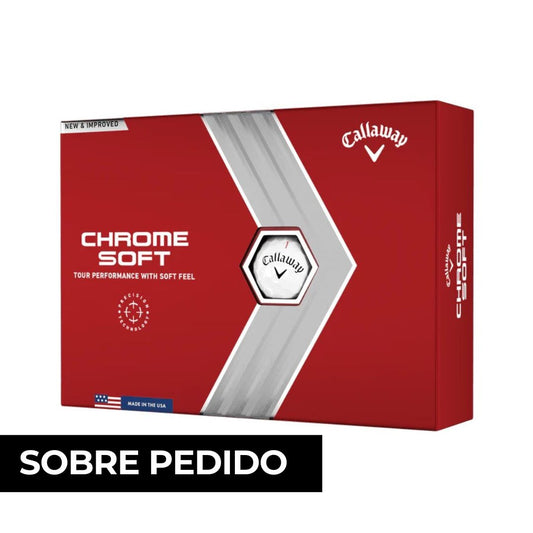 Pelotas de golf Callaway Chrome Soft personalizadas, color blanco, con tecnología de precisión y vuelo constante – Remark Mx