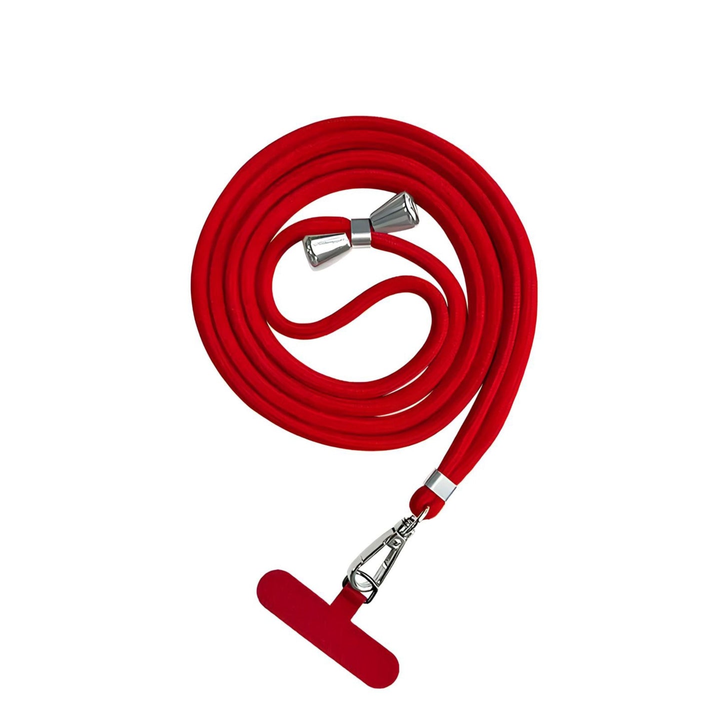 Correa crossbody roja para celular, ajustable y con clips metálicos, compatible con fundas de Remark MX