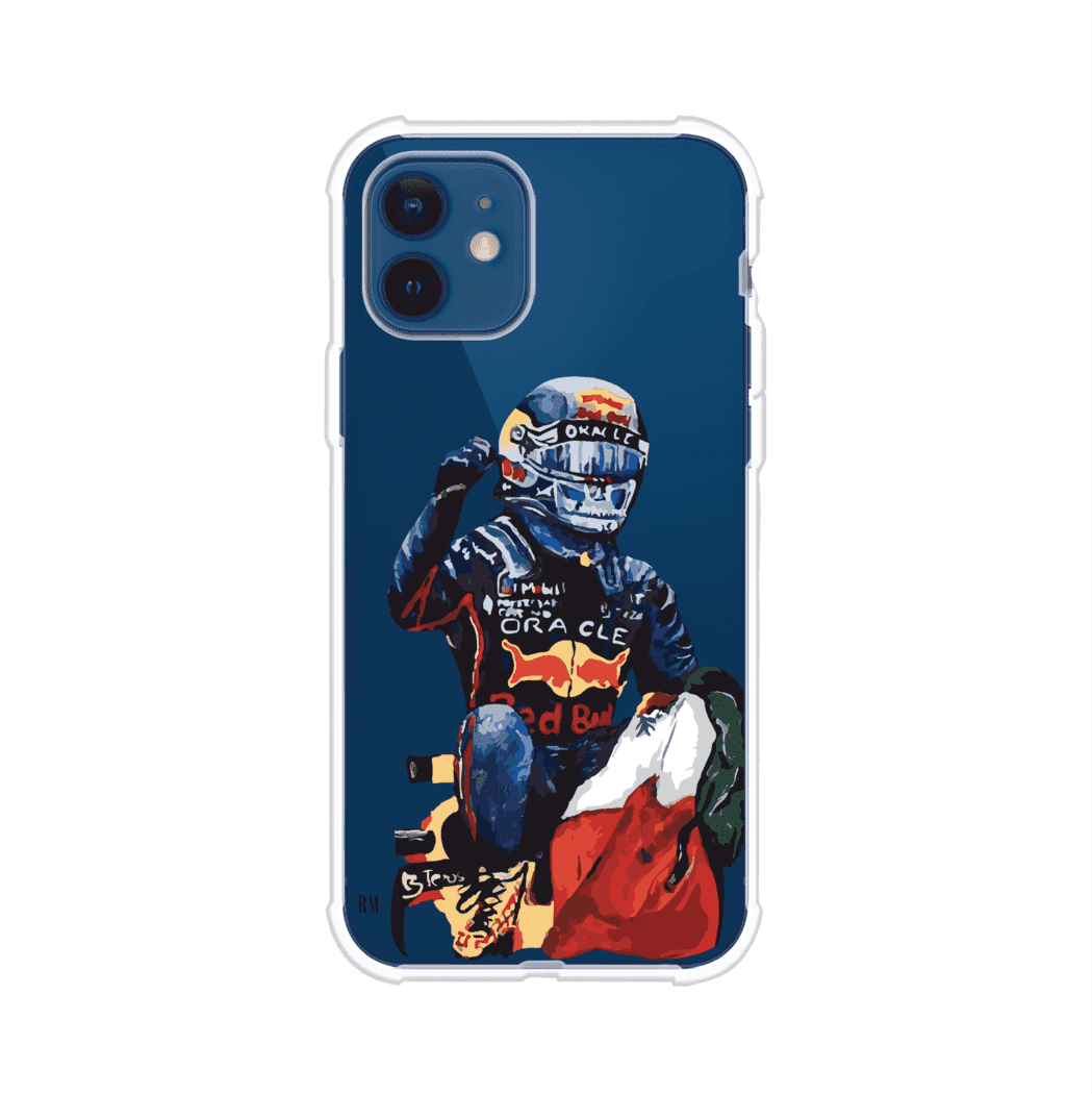 Funda para iPhone con ilustración de Checo Pérez, diseño Red Bull Racing, estilo artístico – Remark Mx