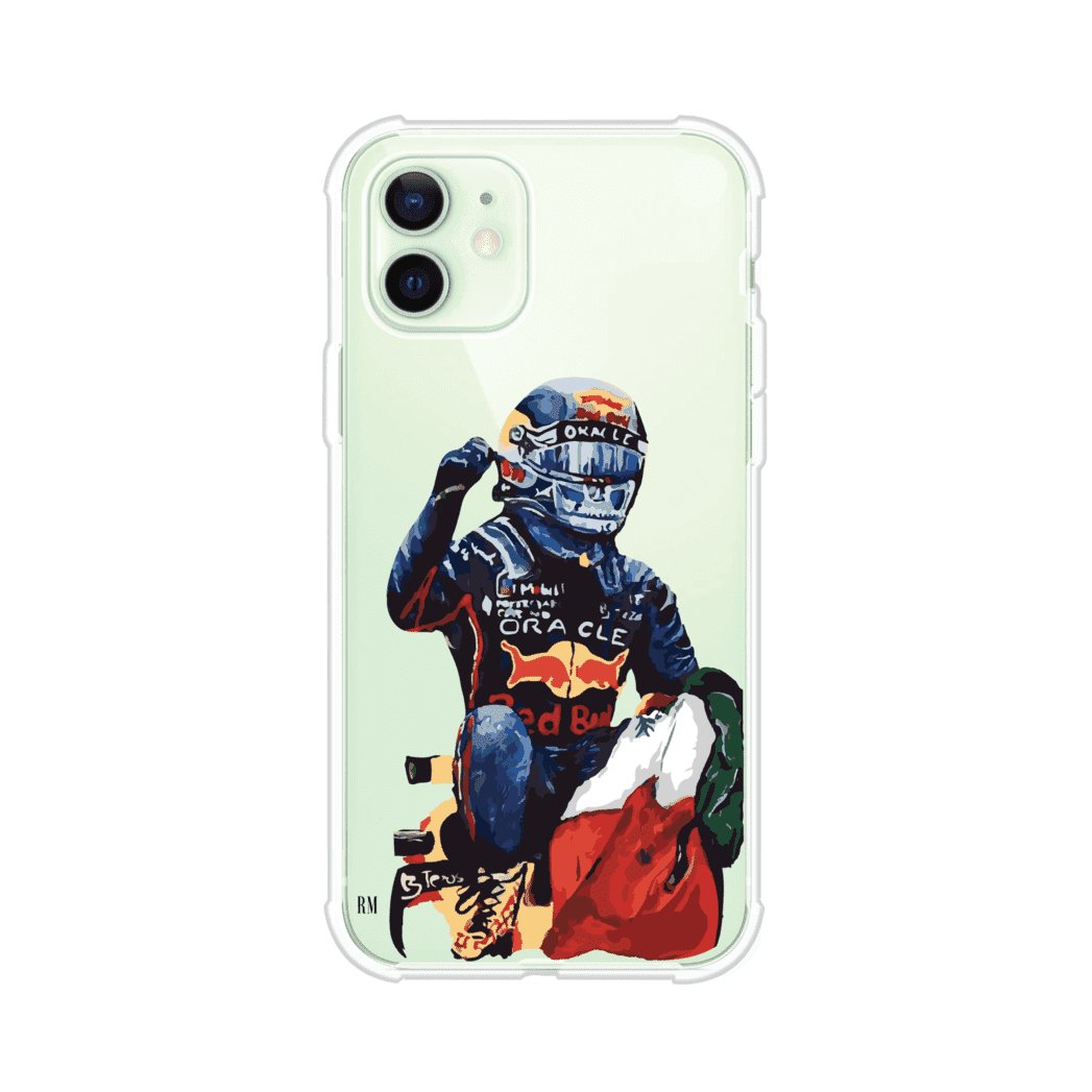 Funda para iPhone con ilustración de Checo Pérez, diseño Red Bull Racing, estilo artístico – Remark Mx