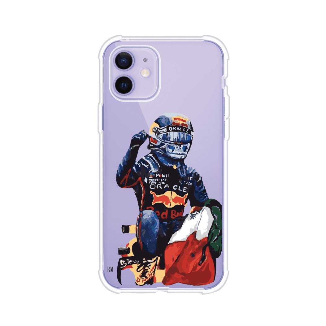 Funda para iPhone con ilustración de Checo Pérez, diseño Red Bull Racing, estilo artístico – Remark Mx