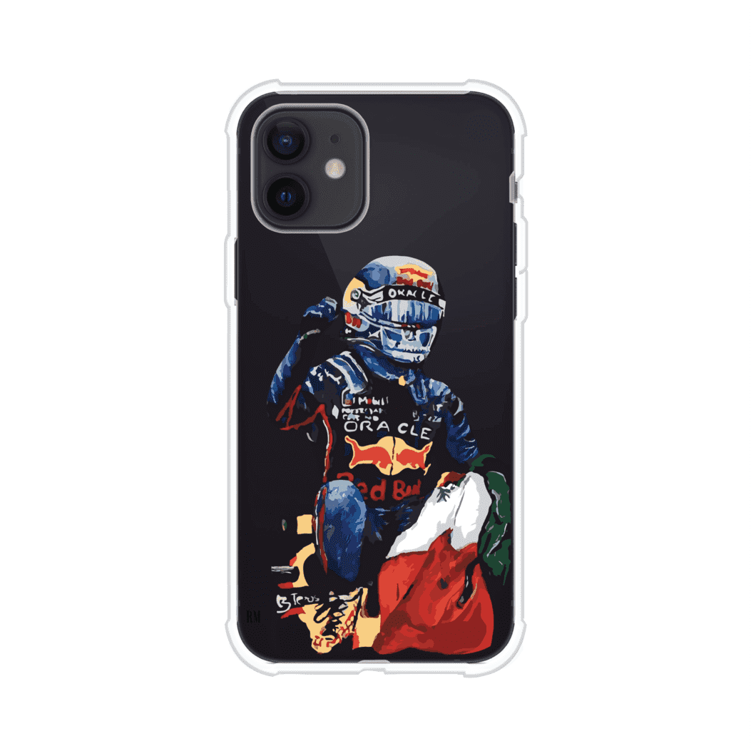 Funda para iPhone con ilustración de Checo Pérez, diseño Red Bull Racing, estilo artístico – Remark Mx
