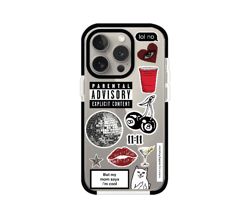 STICKERS (FUNDA PREMIUM): IPHONE 14, 15, 16 PRO/PRO MAX