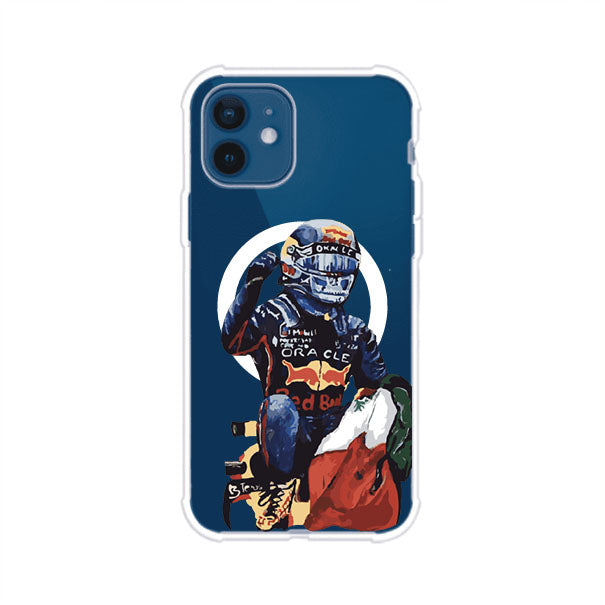 Funda para iPhone con ilustración de Checo Pérez, diseño Red Bull Racing, estilo artístico – Remark Mx