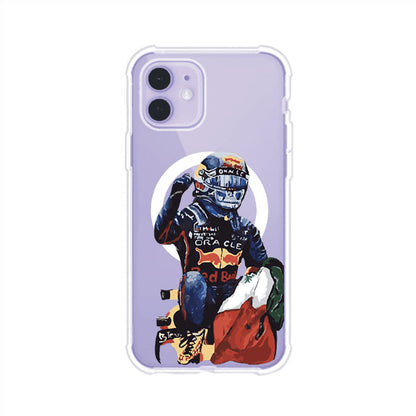 Funda para iPhone con ilustración de Checo Pérez, diseño Red Bull Racing, estilo artístico – Remark Mx