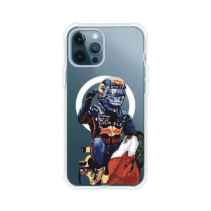 Funda para iPhone con ilustración de Checo Pérez, diseño Red Bull Racing, estilo artístico – Remark Mx