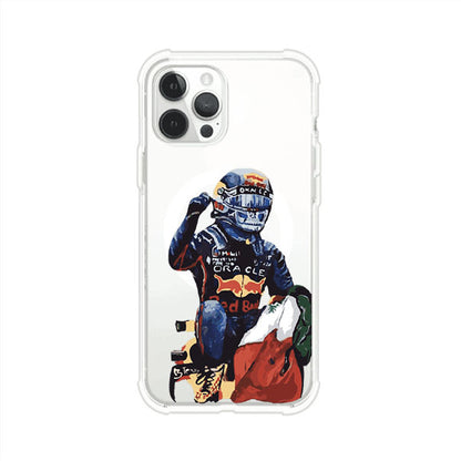 Funda para iPhone con ilustración de Checo Pérez, diseño Red Bull Racing, estilo artístico – Remark Mx