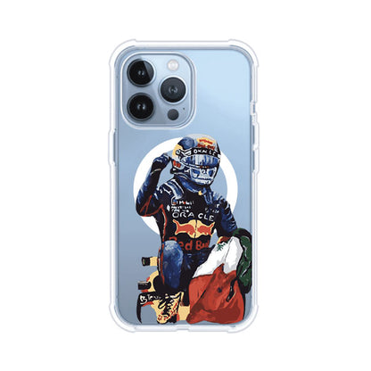 Funda para iPhone con ilustración de Checo Pérez, diseño Red Bull Racing, estilo artístico – Remark Mx