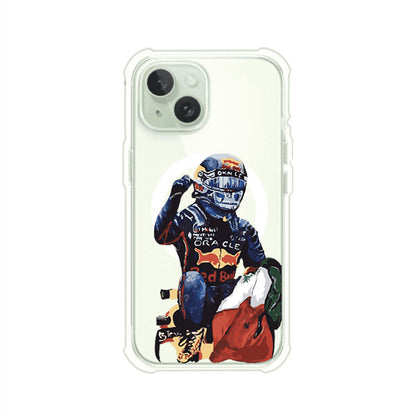 Funda para iPhone con ilustración de Checo Pérez, diseño Red Bull Racing, estilo artístico – Remark Mx