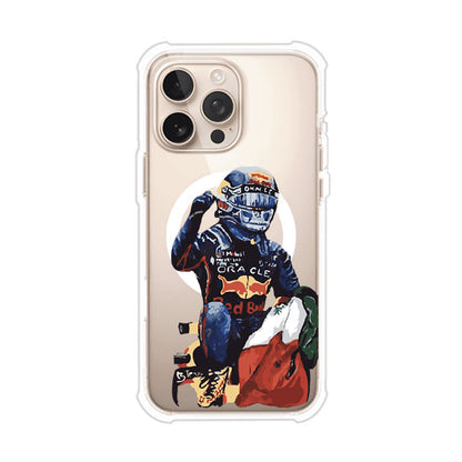 Funda para iPhone con ilustración de Checo Pérez, diseño Red Bull Racing, estilo artístico – Remark Mx