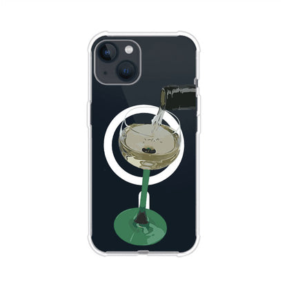 Funda personalizada para iPhone con ilustración de un dirty martini siendo servido en una copa. Diseño elegante y moderno para amantes de los cócteles. Producto de Remark MX