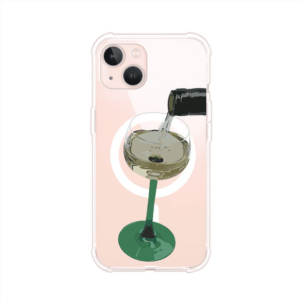 Funda personalizada para iPhone con ilustración de un dirty martini siendo servido en una copa. Diseño elegante y moderno para amantes de los cócteles. Producto de Remark MX