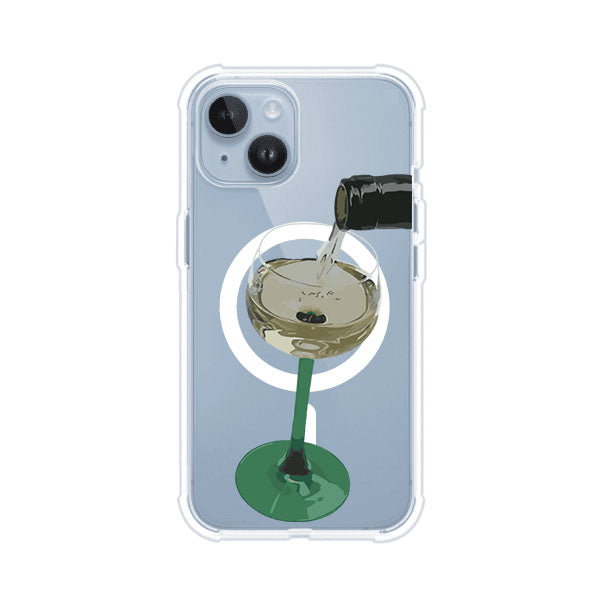 Funda personalizada para iPhone con ilustración de un dirty martini siendo servido en una copa. Diseño elegante y moderno para amantes de los cócteles. Producto de Remark MX