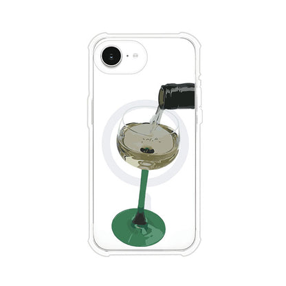 Funda personalizada para iPhone con ilustración de un dirty martini siendo servido en una copa. Diseño elegante y moderno para amantes de los cócteles. Producto de Remark MX