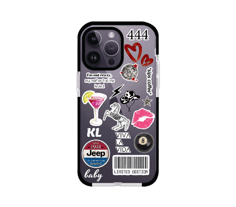 STICKERS (FUNDA PREMIUM): IPHONE 14, 15, 16 PRO/PRO MAX