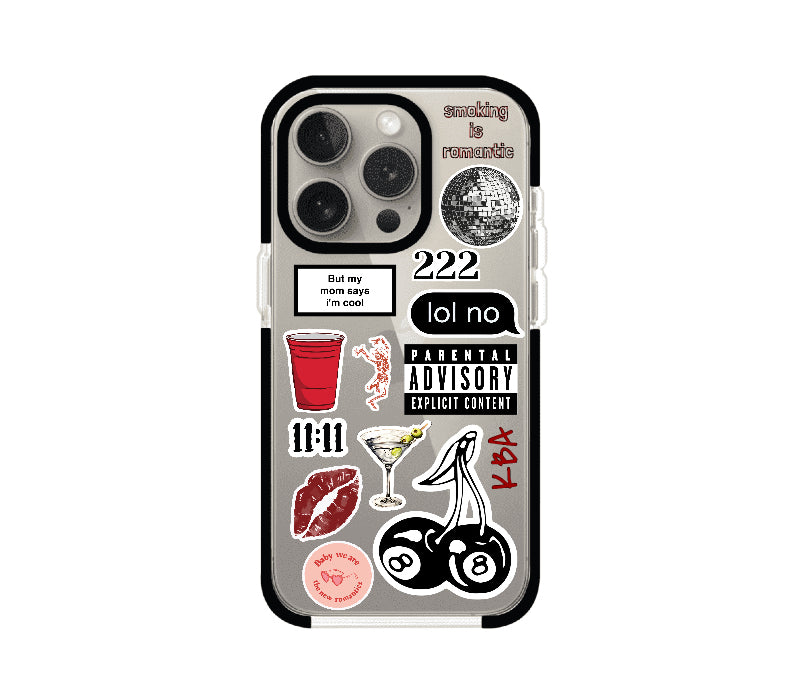 STICKERS (FUNDA PREMIUM): IPHONE 14, 15, 16 PRO/PRO MAX