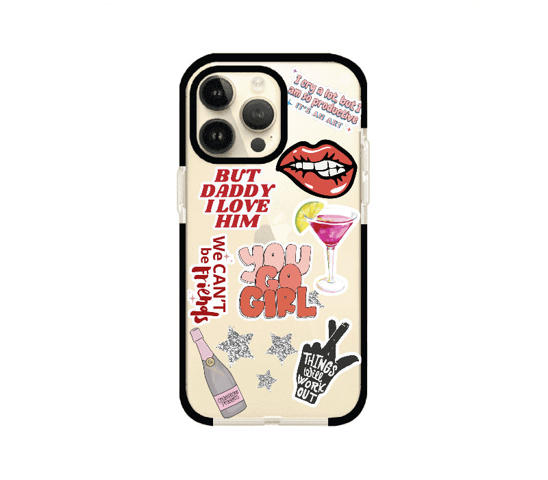 STICKERS (FUNDA PREMIUM): IPHONE 14, 15, 16 PRO/PRO MAX