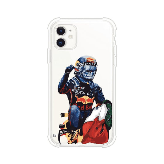 Funda para iPhone con ilustración de Checo Pérez, diseño Red Bull Racing, estilo artístico – Remark Mx